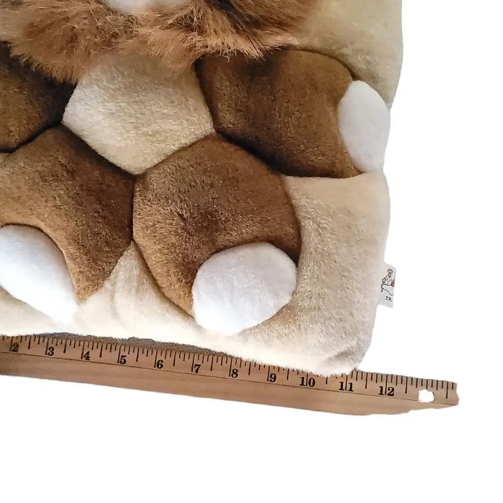T.W.I.E. Lion Angel Toy Company Square Animal Cushion‎ Pillow 12” Plush Vintage